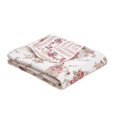 Ophelia & Co. Paris Floral Pink 3-Piece Cotton Quilt Set & Reviews